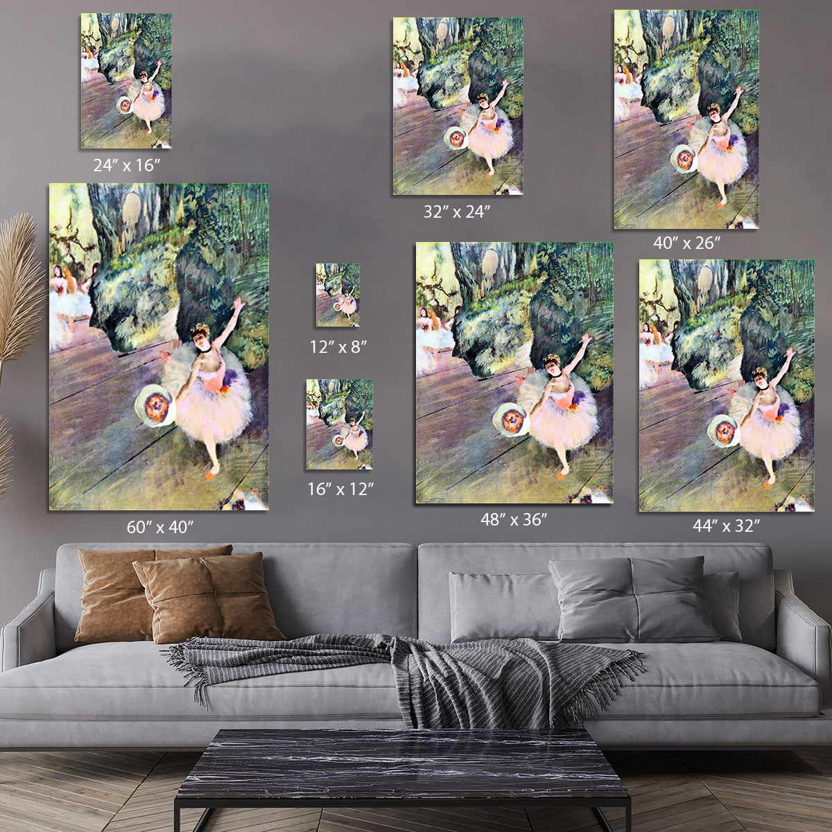 Dancer with a bouquet of flowers The Star of the ballet by Degas Canvas Print or Poster - Canvas Art Rocks - 7