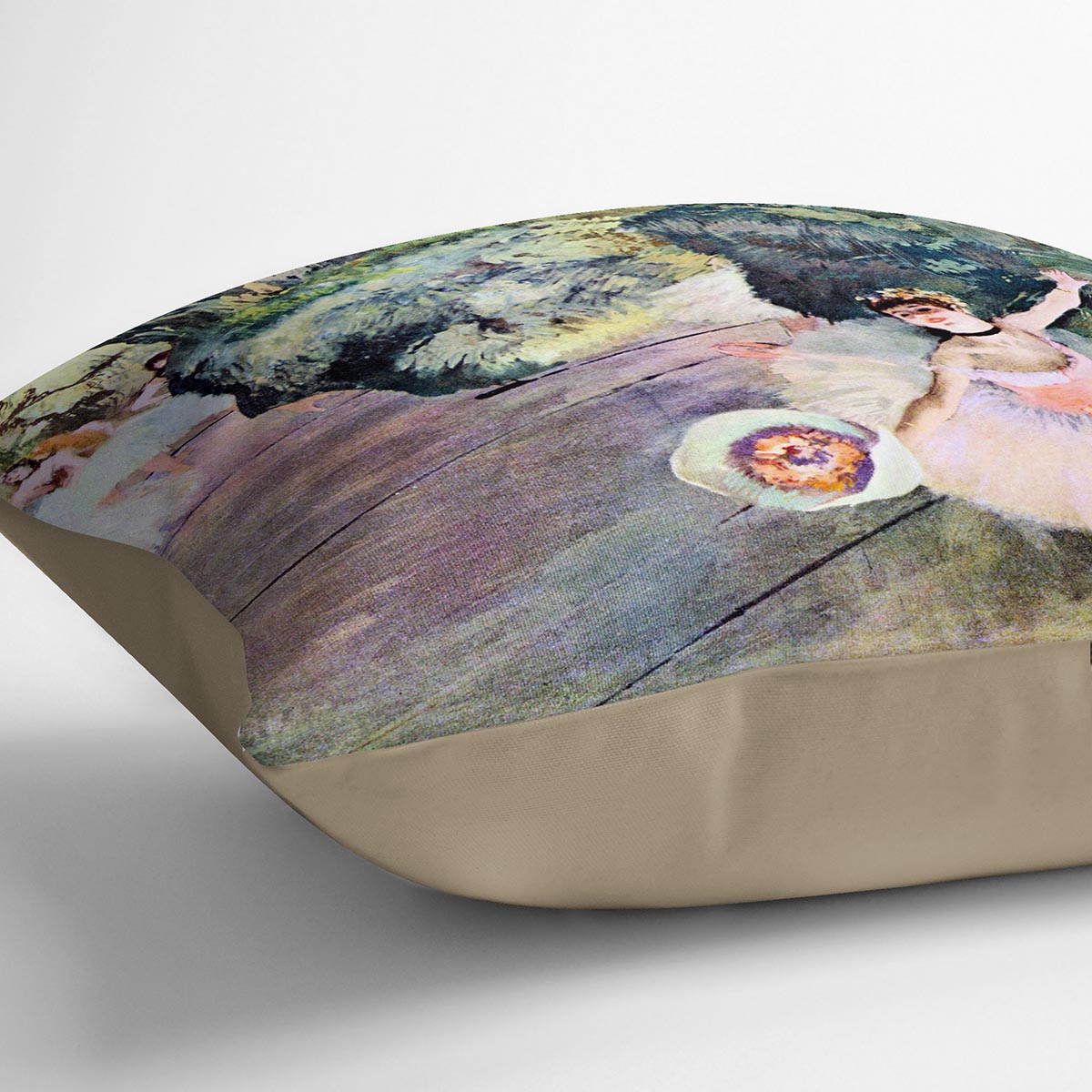 Dancer with a bouquet of flowers The Star of the ballet by Degas Cushion