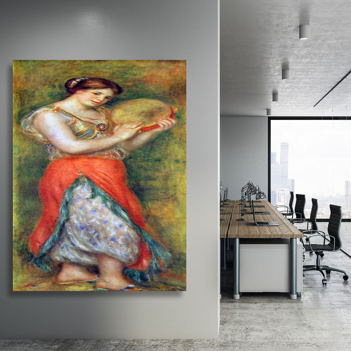 Dancer with tamborine by Renoir Canvas Print or Poster - Canvas Art Rocks - 3