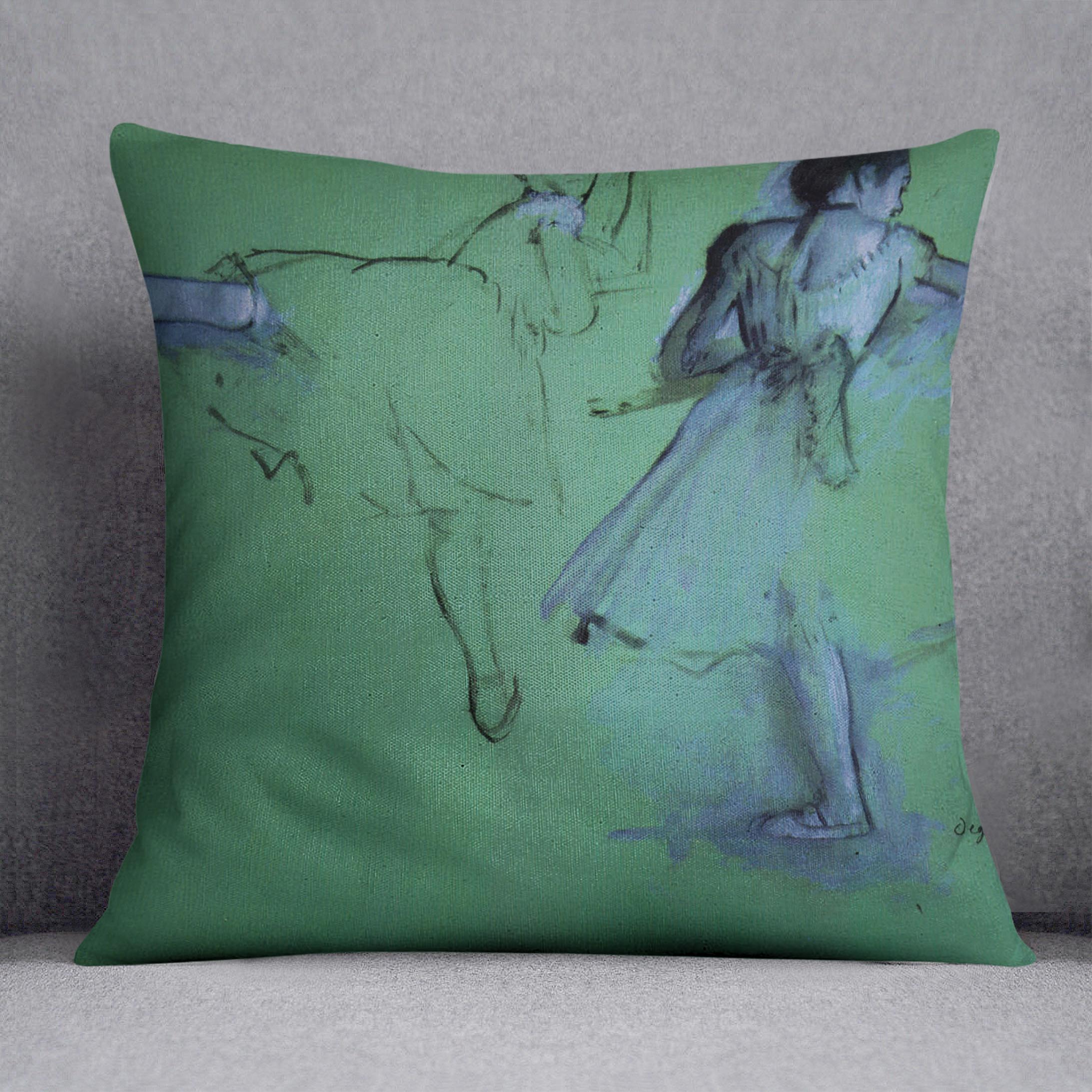 Dancers at the bar 2 by Degas Cushion