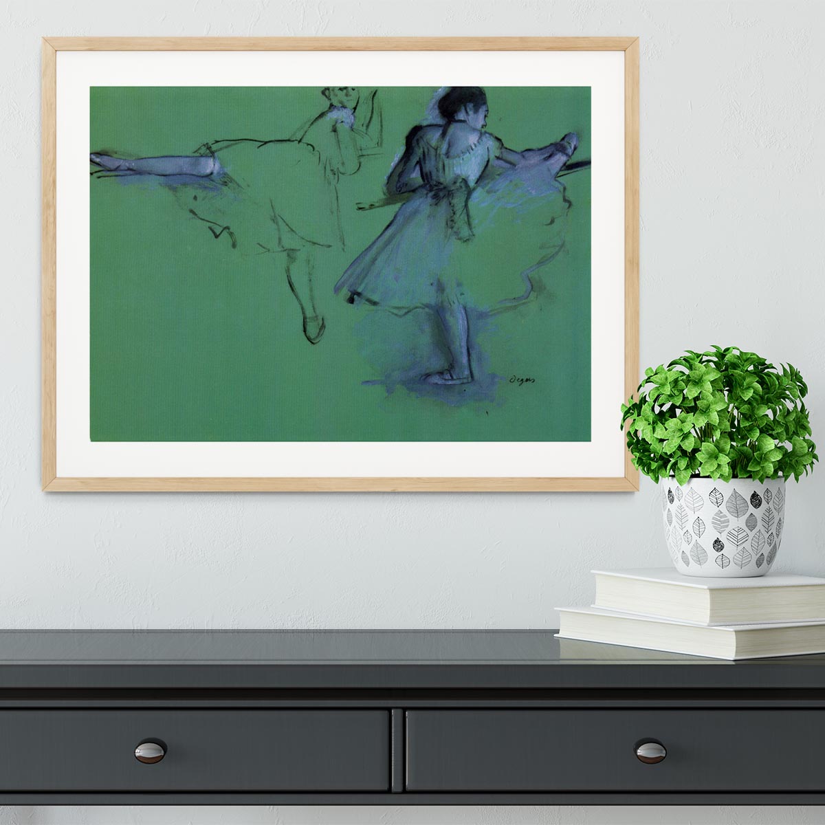 Dancers at the bar 2 by Degas Framed Print - Canvas Art Rocks - 3