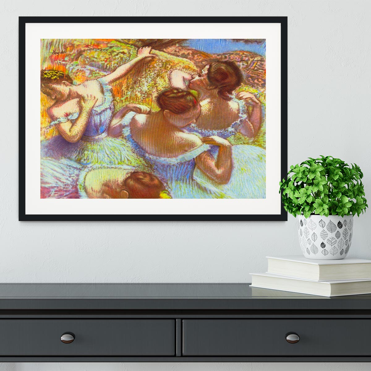 Dancers in blue by Degas Framed Print - Canvas Art Rocks - 1