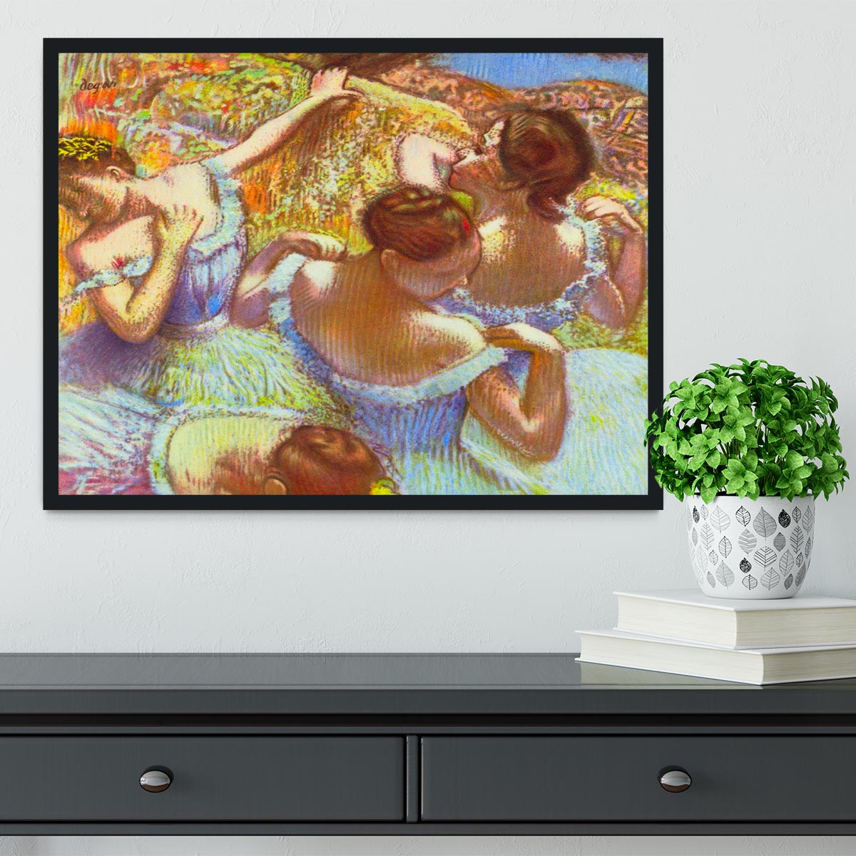 Dancers in blue by Degas Framed Print - Canvas Art Rocks - 2