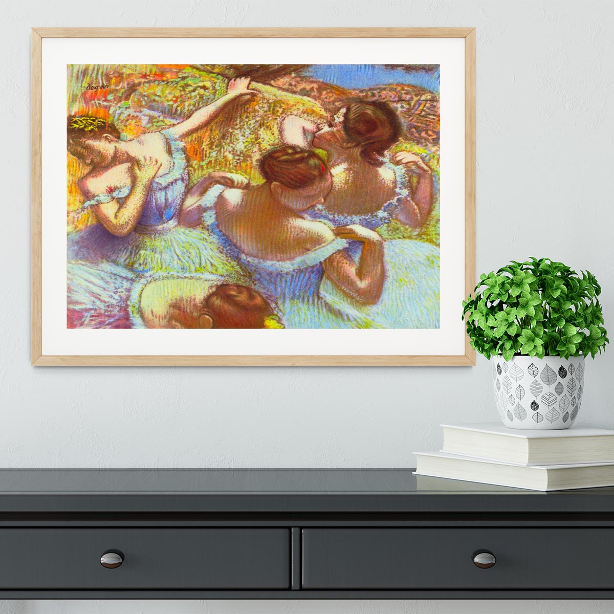 Dancers in blue by Degas Framed Print - Canvas Art Rocks - 3