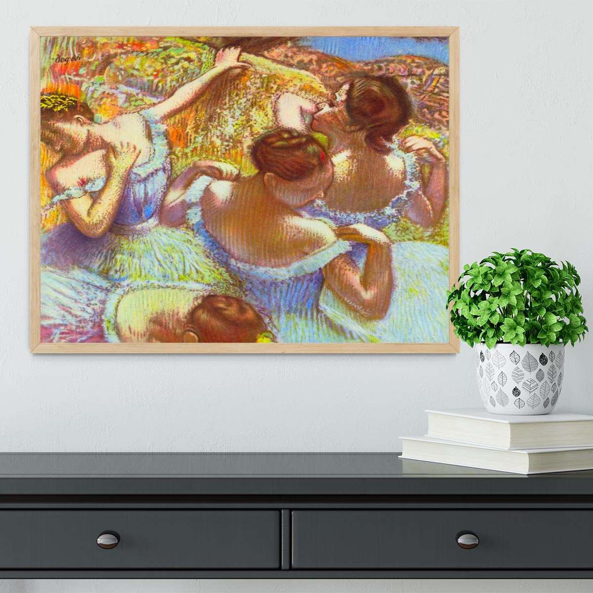 Dancers in blue by Degas Framed Print - Canvas Art Rocks - 4
