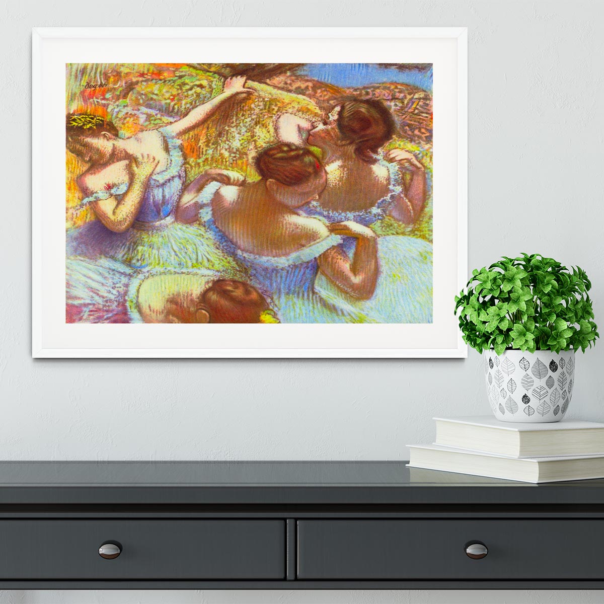 Dancers in blue by Degas Framed Print - Canvas Art Rocks - 5