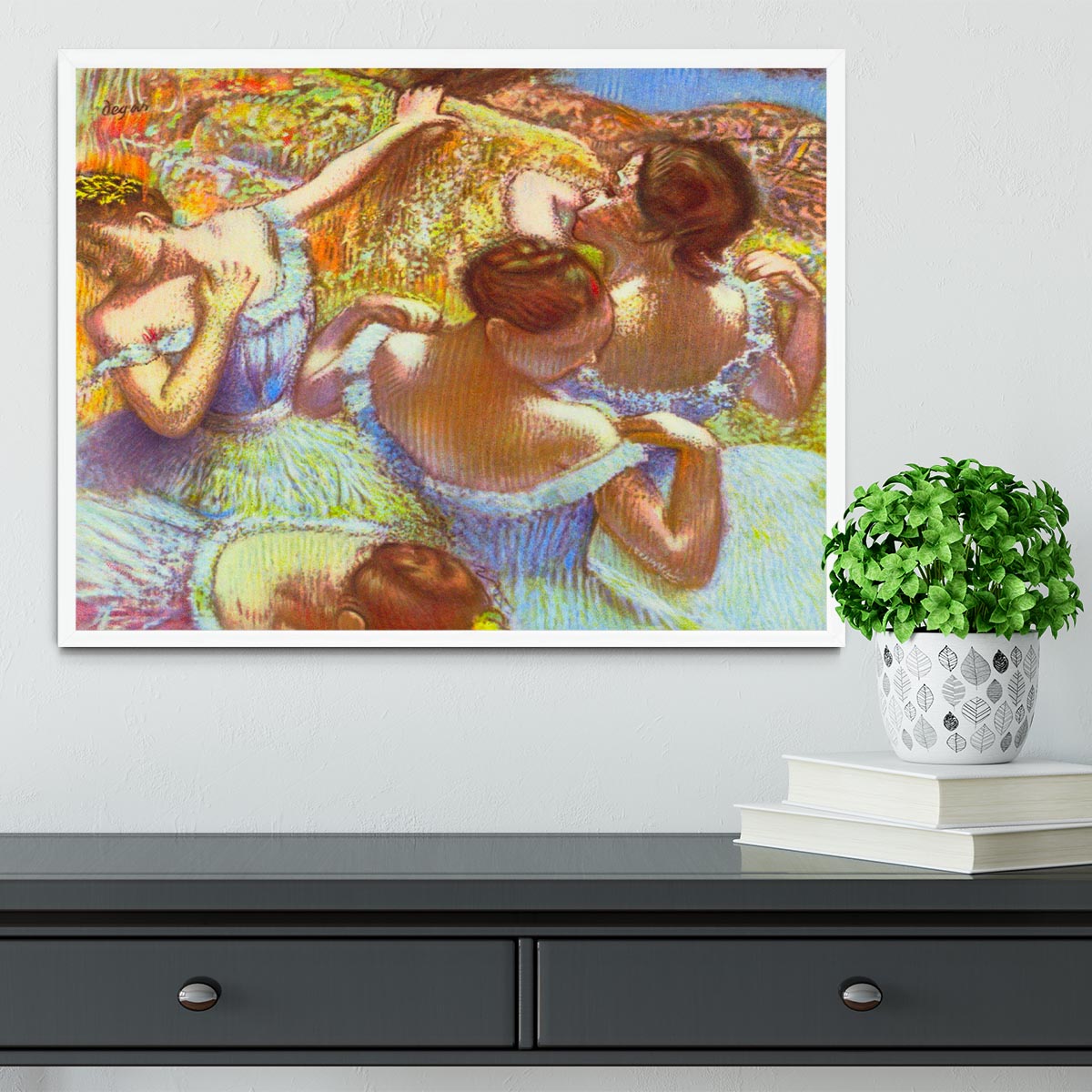 Dancers in blue by Degas Framed Print - Canvas Art Rocks -6