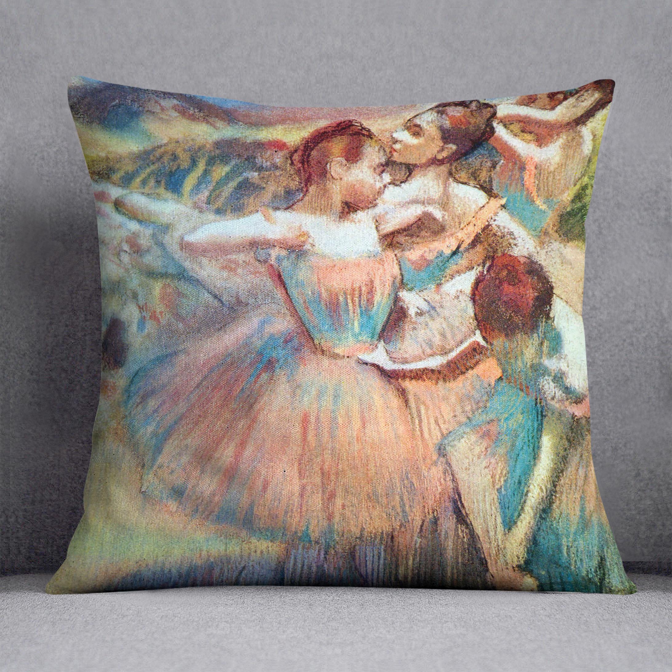 Dancers in the landscape by Degas Cushion