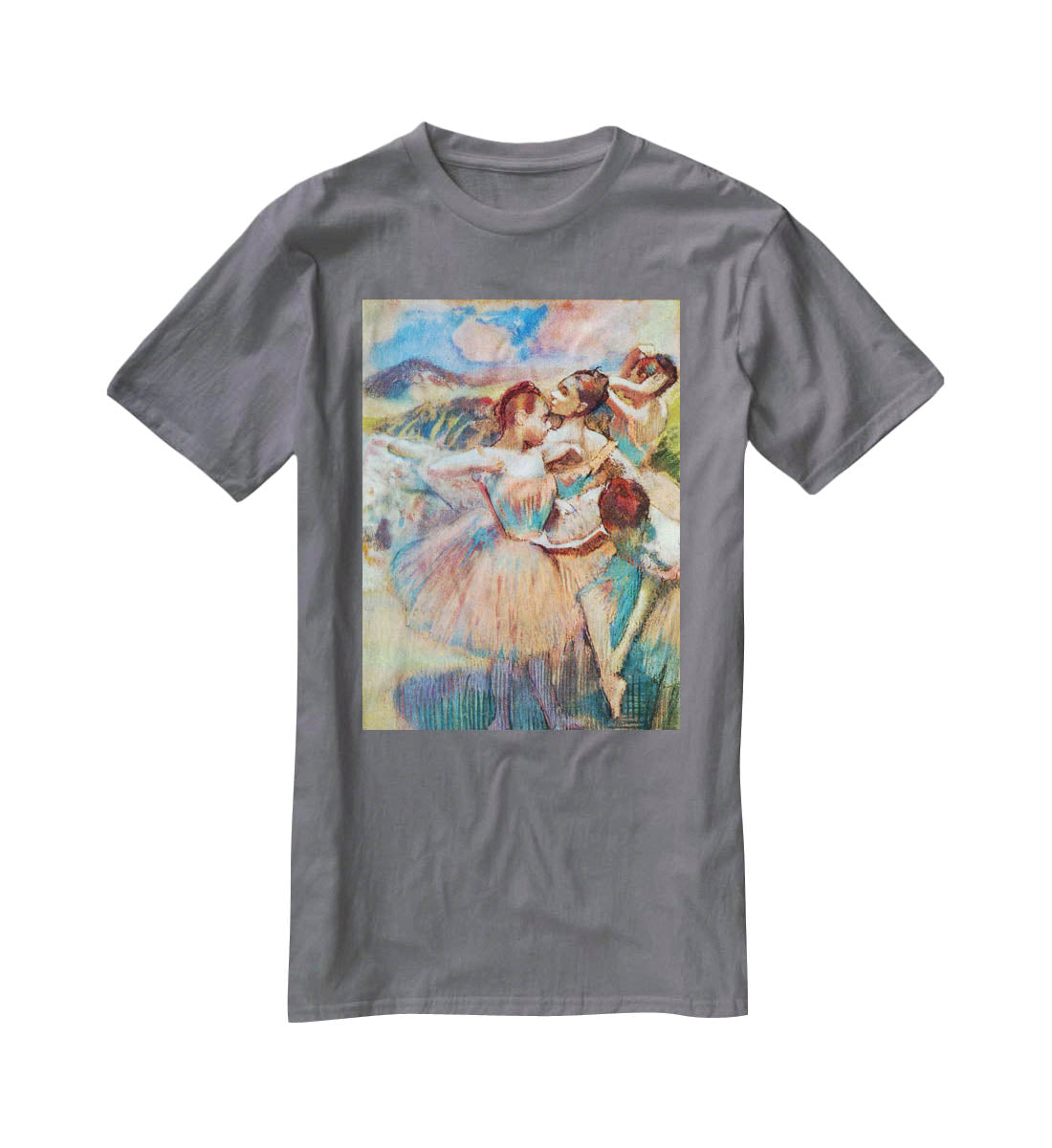 Dancers in the landscape by Degas T-Shirt - Canvas Art Rocks - 3