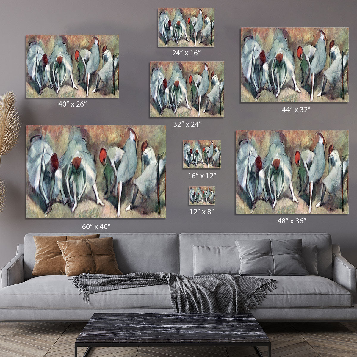 Dancers lace their shoes by Degas Canvas Print or Poster - Canvas Art Rocks - 7
