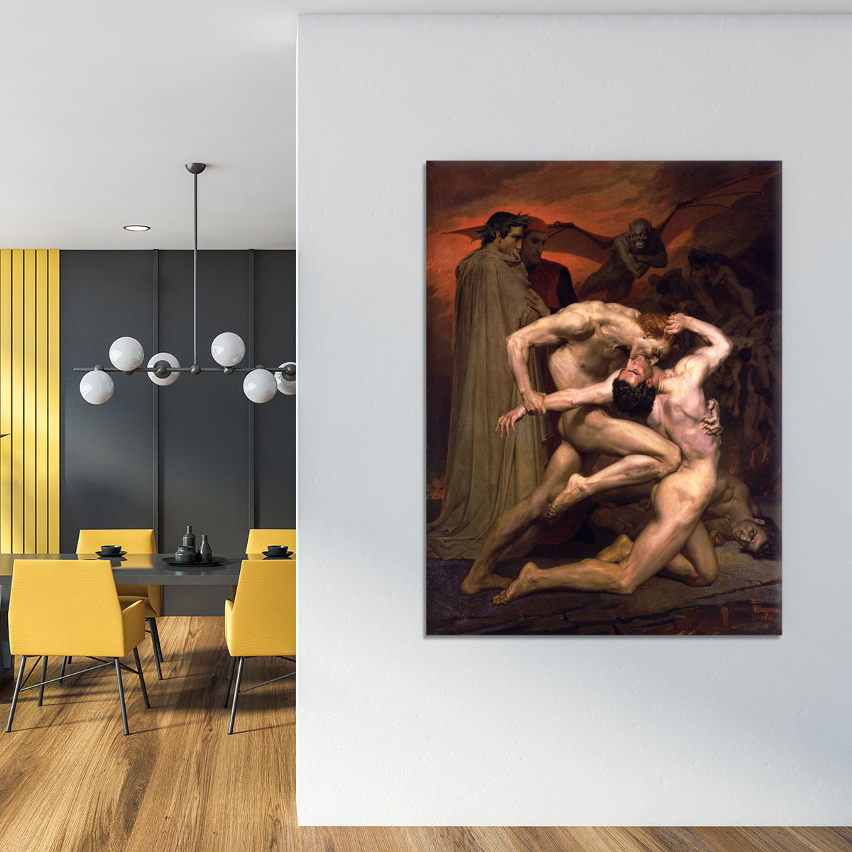 Dante And Virgil In Hell By Bouguereau Canvas Print or Poster - Canvas Art Rocks - 4