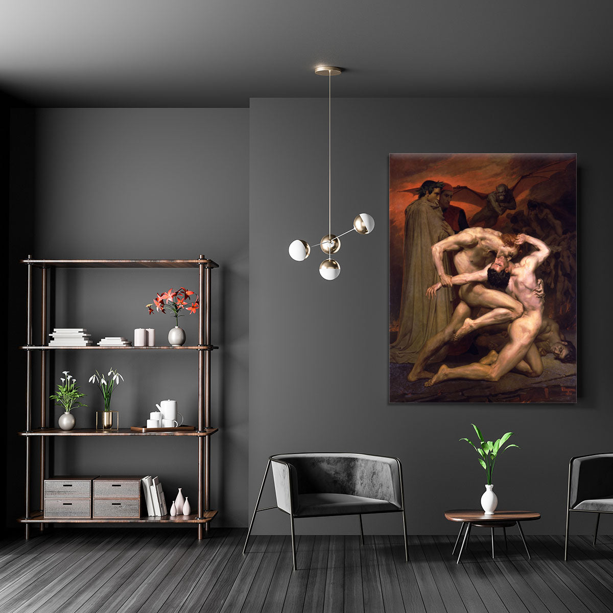 Dante And Virgil In Hell By Bouguereau Canvas Print or Poster - Canvas Art Rocks - 5