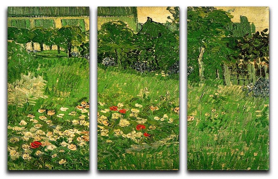 Daubigny's Garden by Van Gogh 3 Split Panel Canvas Print - Canvas Art Rocks - 4