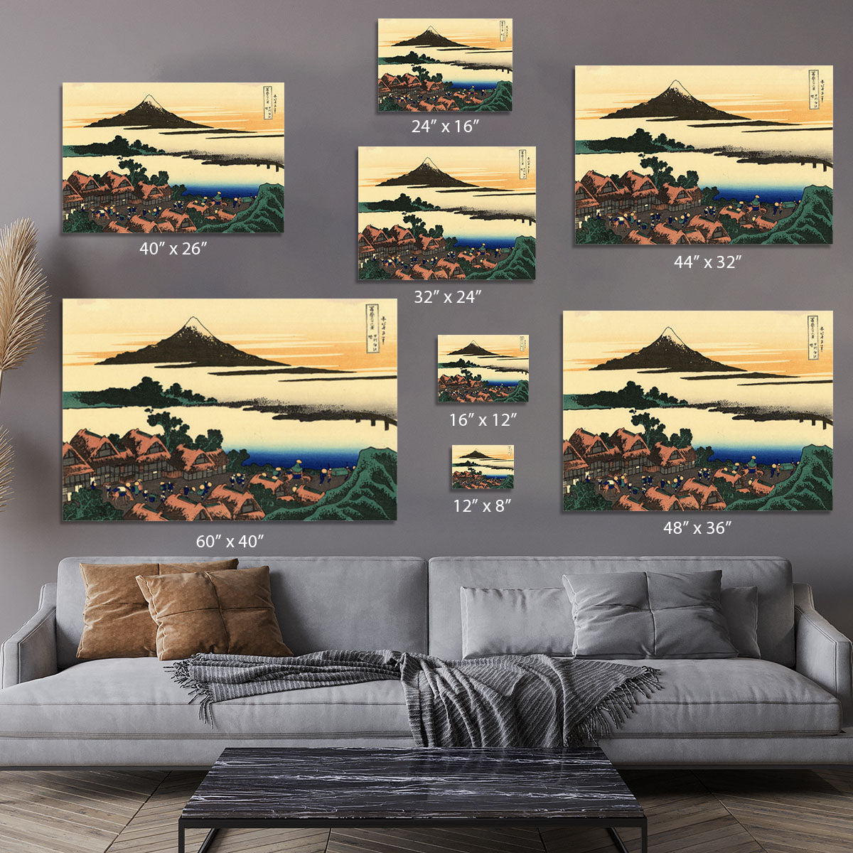 Dawn at Isawa in the Kai province by Hokusai Canvas Print or Poster - Canvas Art Rocks - 7