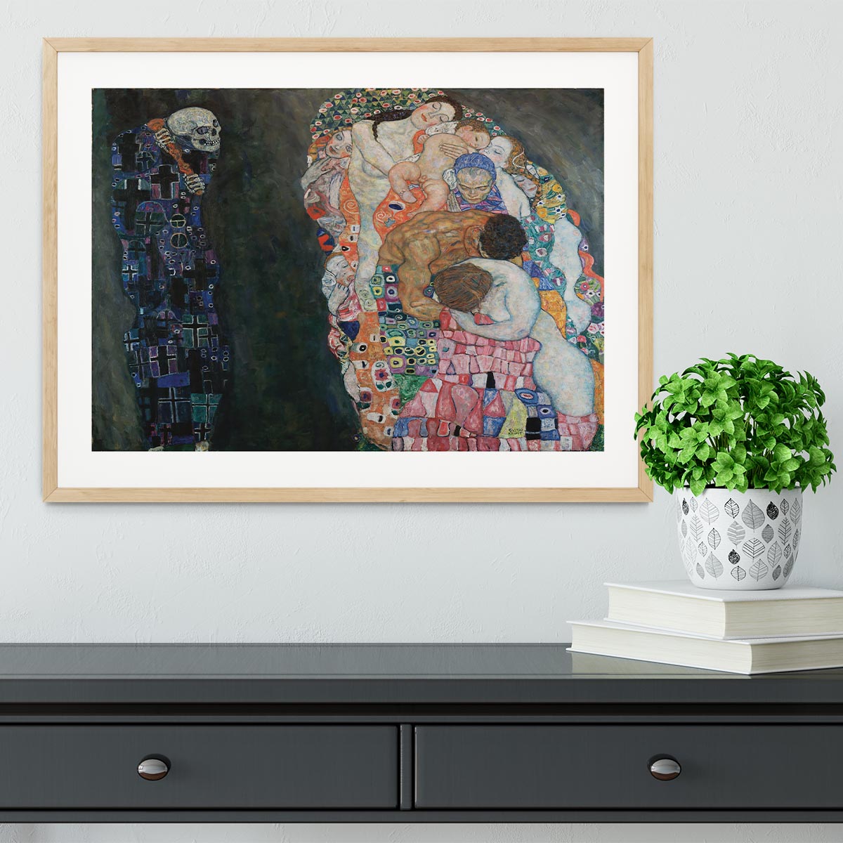 Death and Life by Klimt 2 Framed Print - Canvas Art Rocks - 3