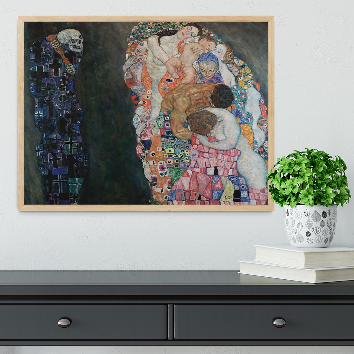 Death and Life by Klimt 2 Framed Print - Canvas Art Rocks - 4