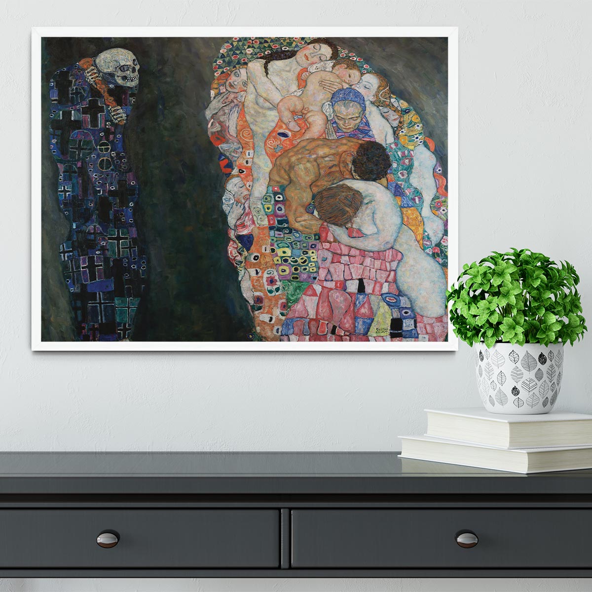 Death and Life by Klimt 2 Framed Print - Canvas Art Rocks -6