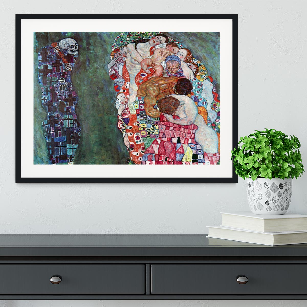 Death and Life by Klimt Framed Print - Canvas Art Rocks - 1