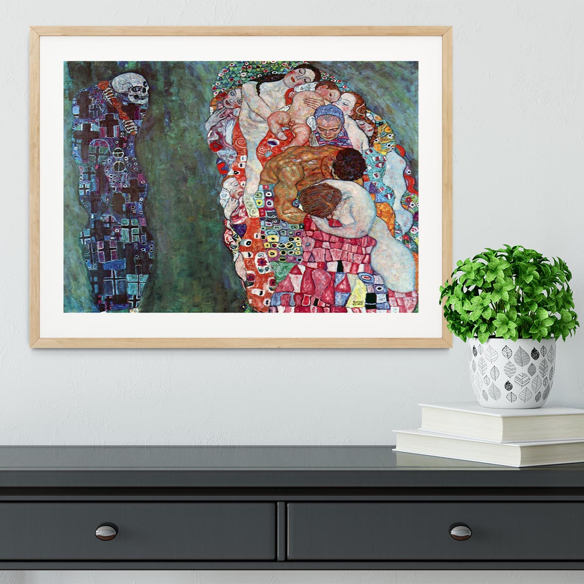 Death and Life by Klimt Framed Print - Canvas Art Rocks - 3