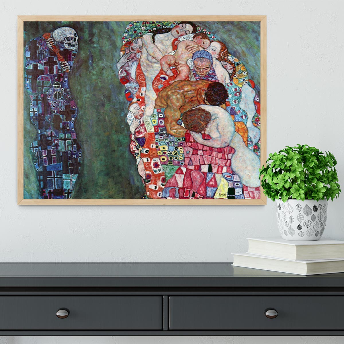 Death and Life by Klimt Framed Print - Canvas Art Rocks - 4