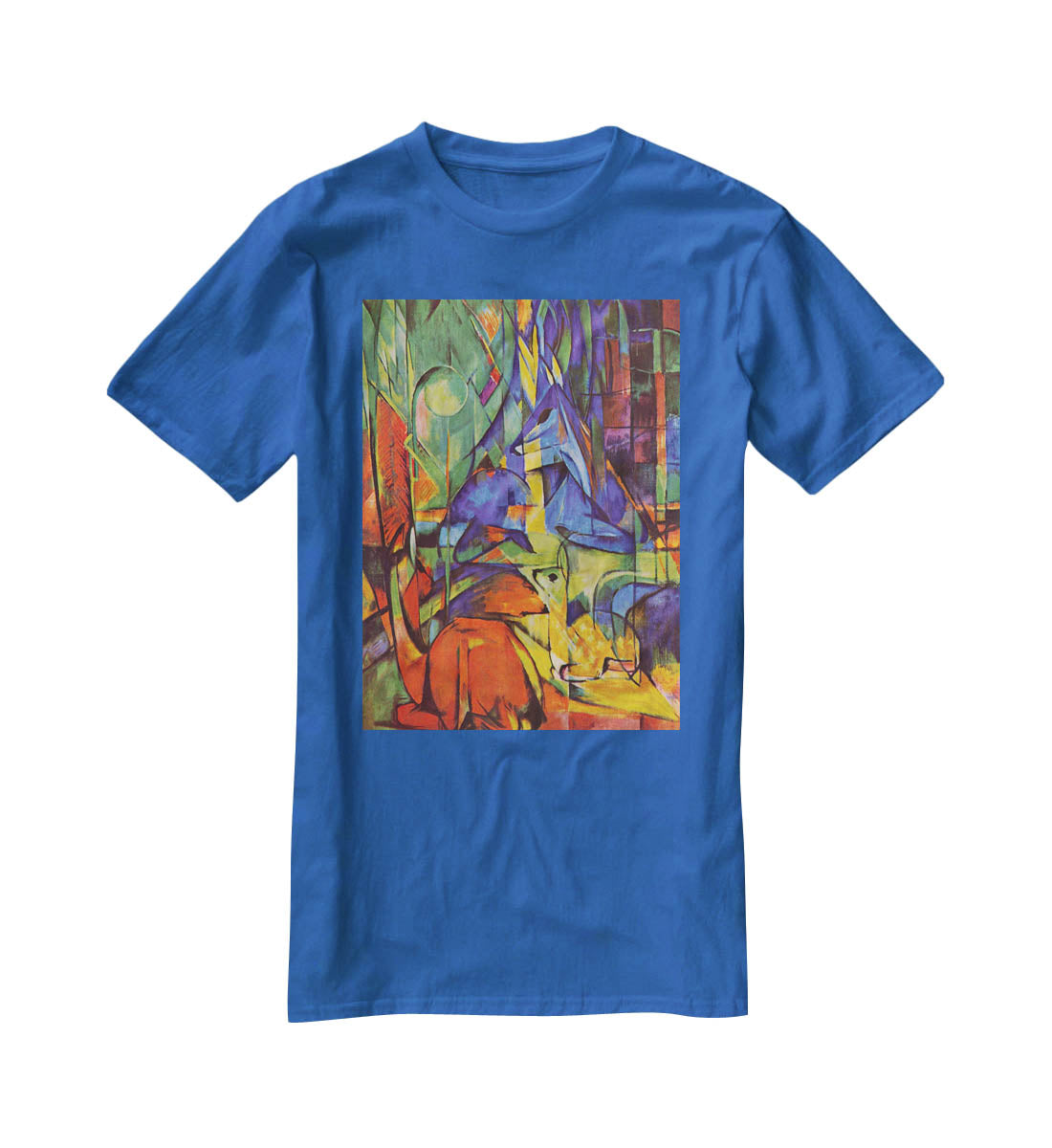 Deer in Forest by Franz Marc T-Shirt - Canvas Art Rocks - 2