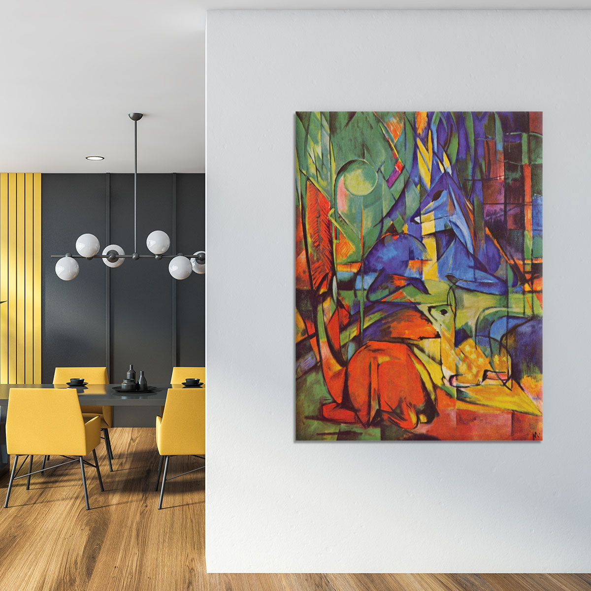 Deer in Forest by Franz Marc Canvas Print or Poster - Canvas Art Rocks - 4