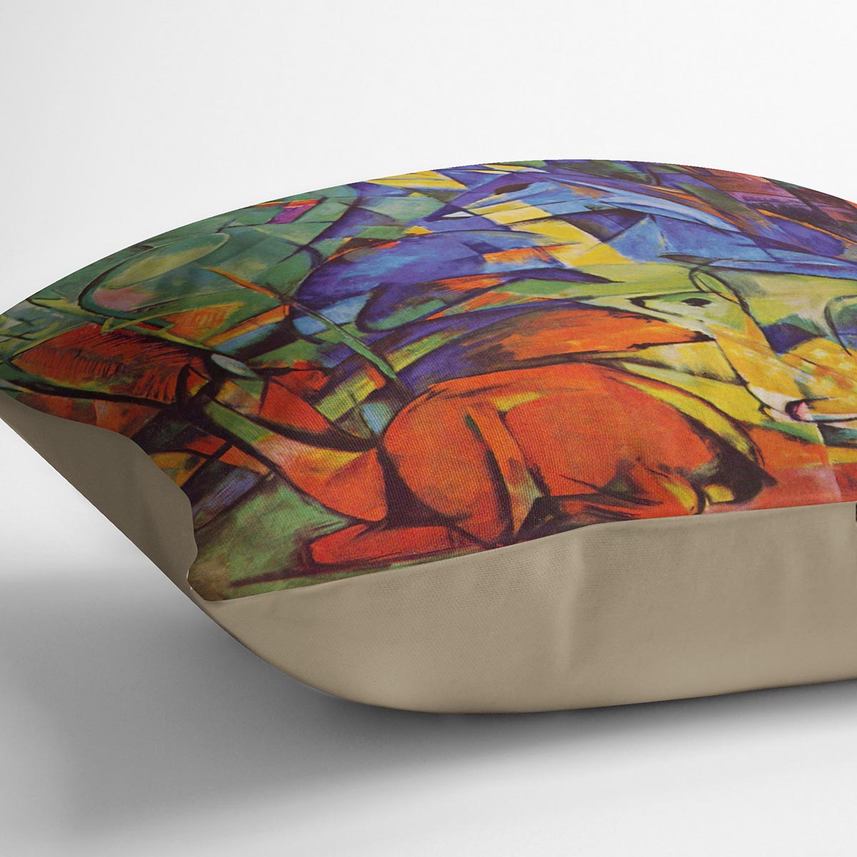 Deer in Forest by Franz Marc Cushion