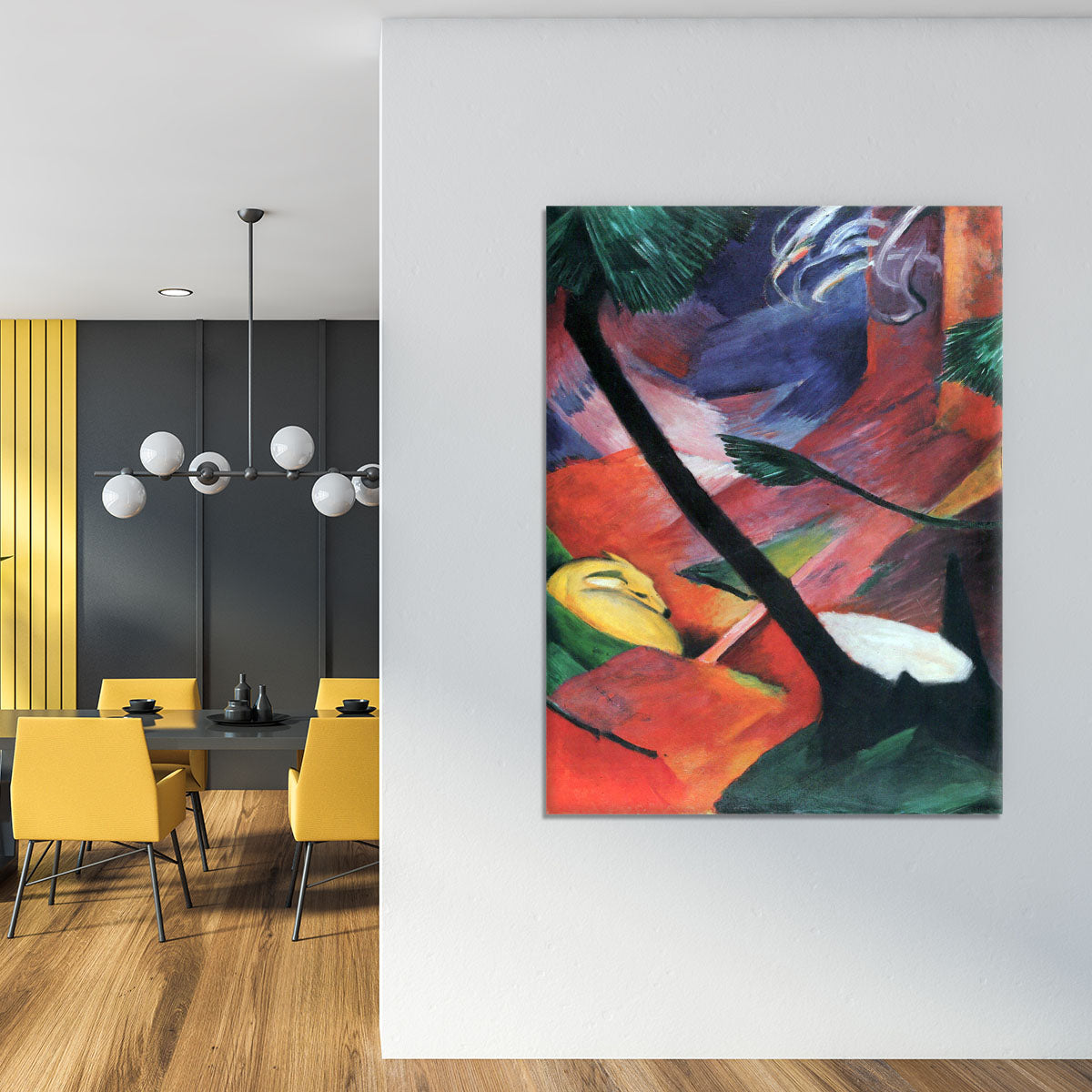 Deer in the forest II by Franz Marc Canvas Print or Poster - Canvas Art Rocks - 4