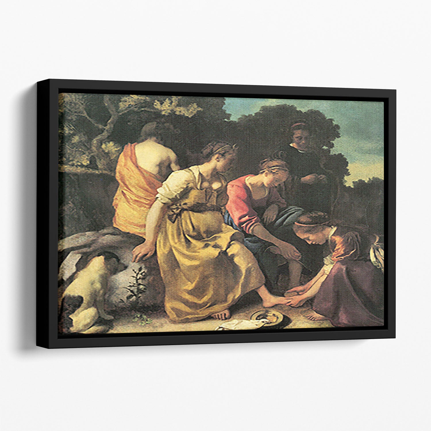 Diana and her nymphs by Vermeer Floating Framed Canvas