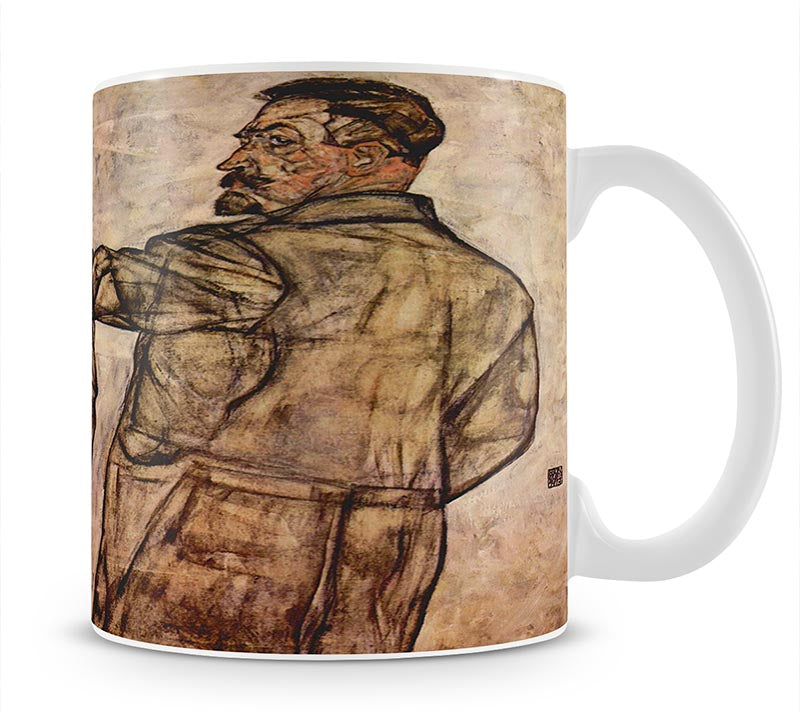 Double Portrait of Heinrich Bensch and his Son Otto by Egon Schiele Mug - Canvas Art Rocks - 1