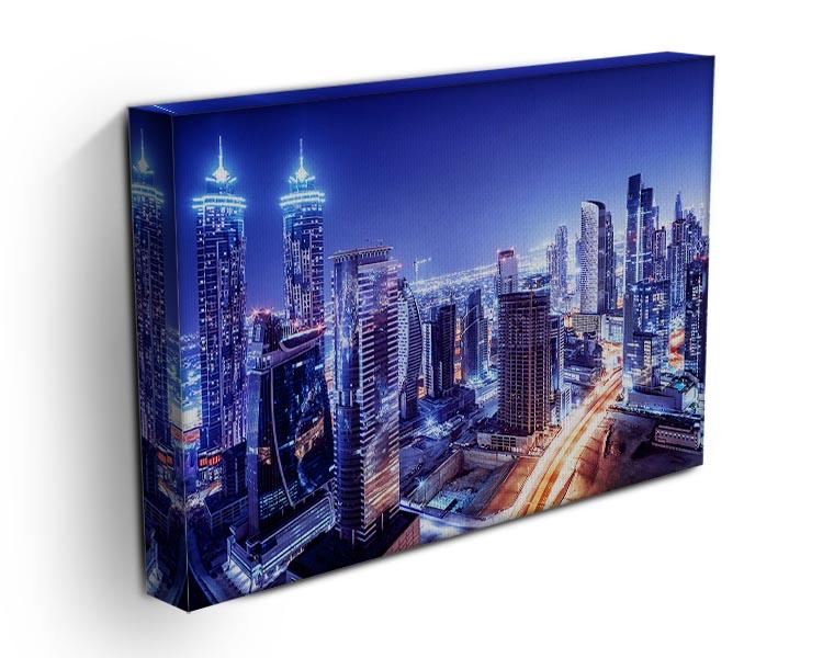 Dubai downtown night scene UAE Canvas Print or Poster - Canvas Art Rocks - 3