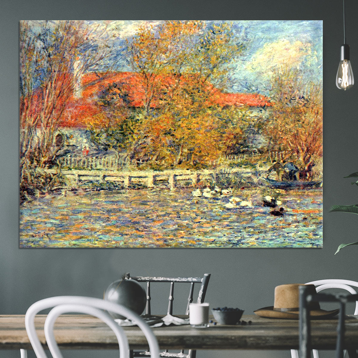 Duck pond by Renoir Canvas Print or Poster - Canvas Art Rocks - 3