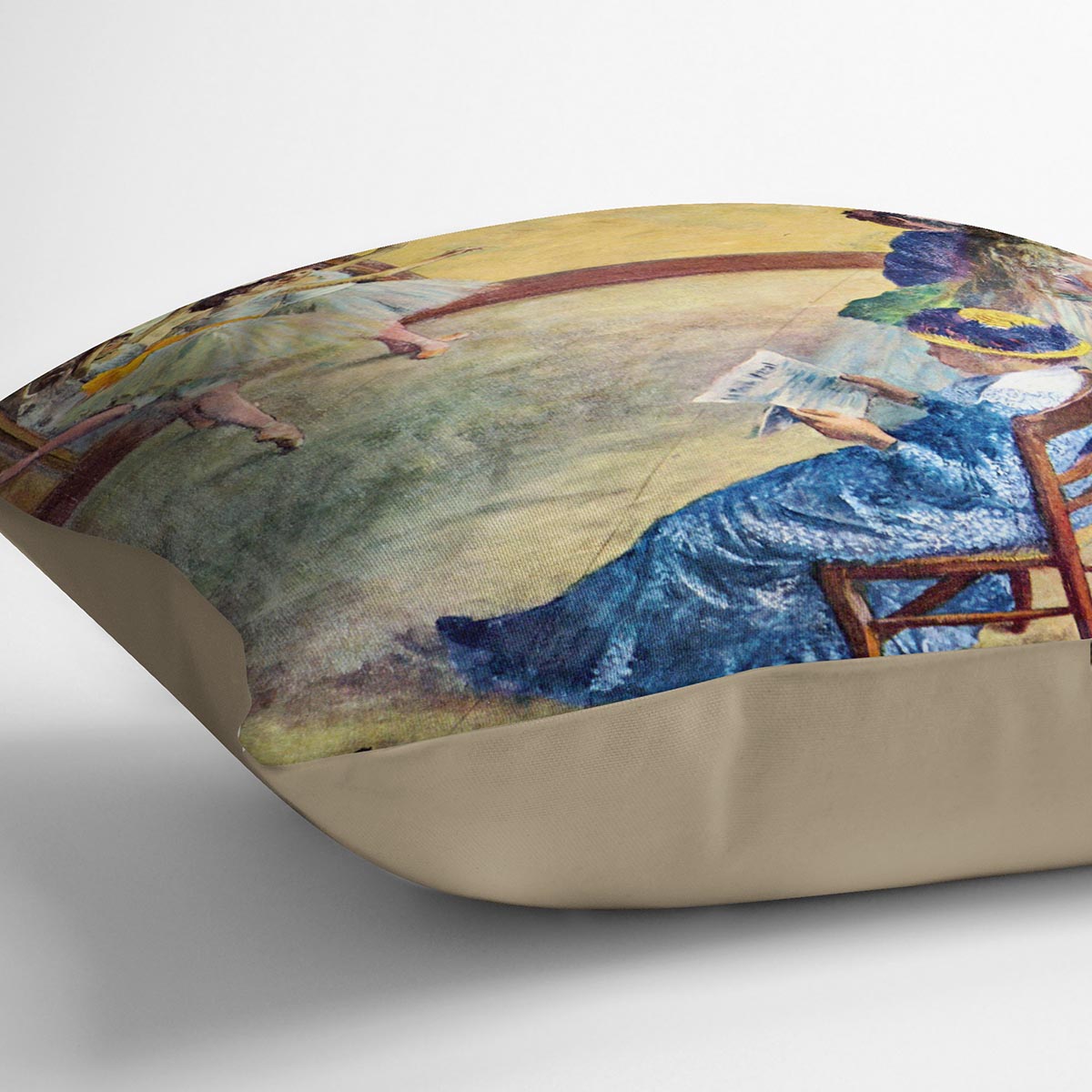 During the dance lessons Madame Cardinal by Degas Cushion