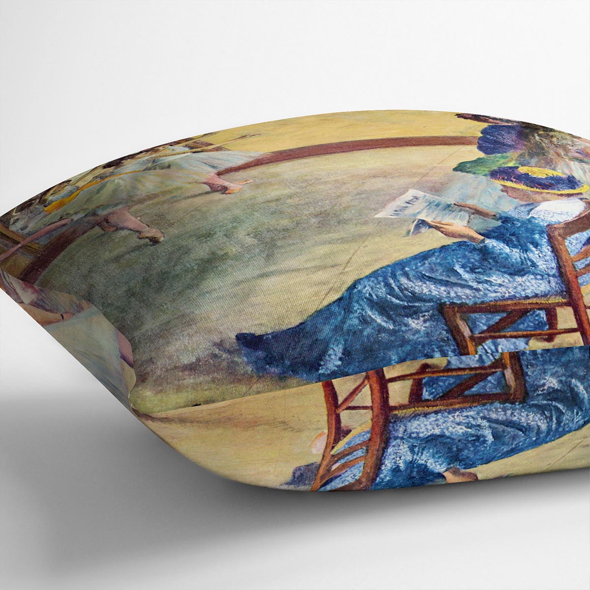 During the dance lessons Madame Cardinal by Degas Cushion