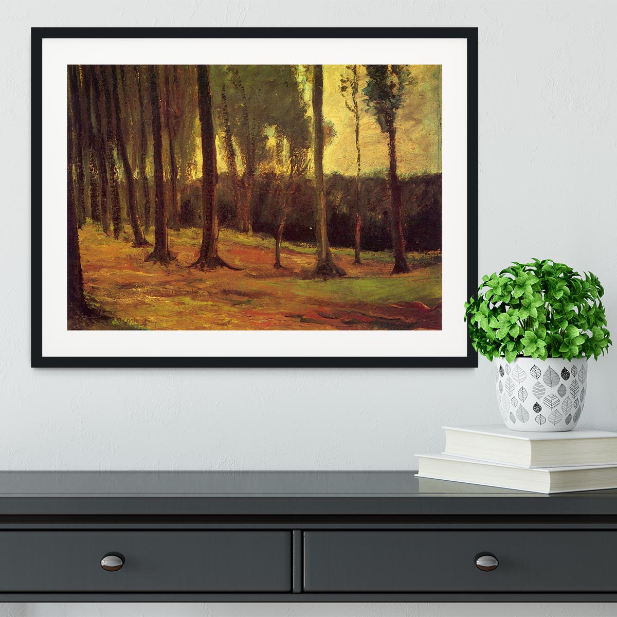 Edge of a Wood by Van Gogh Framed Print - Canvas Art Rocks - 1