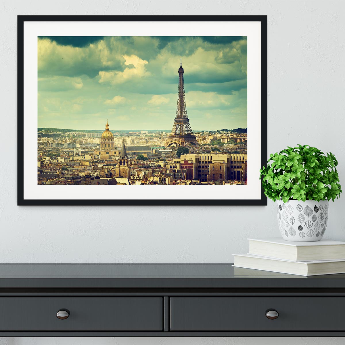 Eiffel tower Paris France Framed Print - Canvas Art Rocks - 1