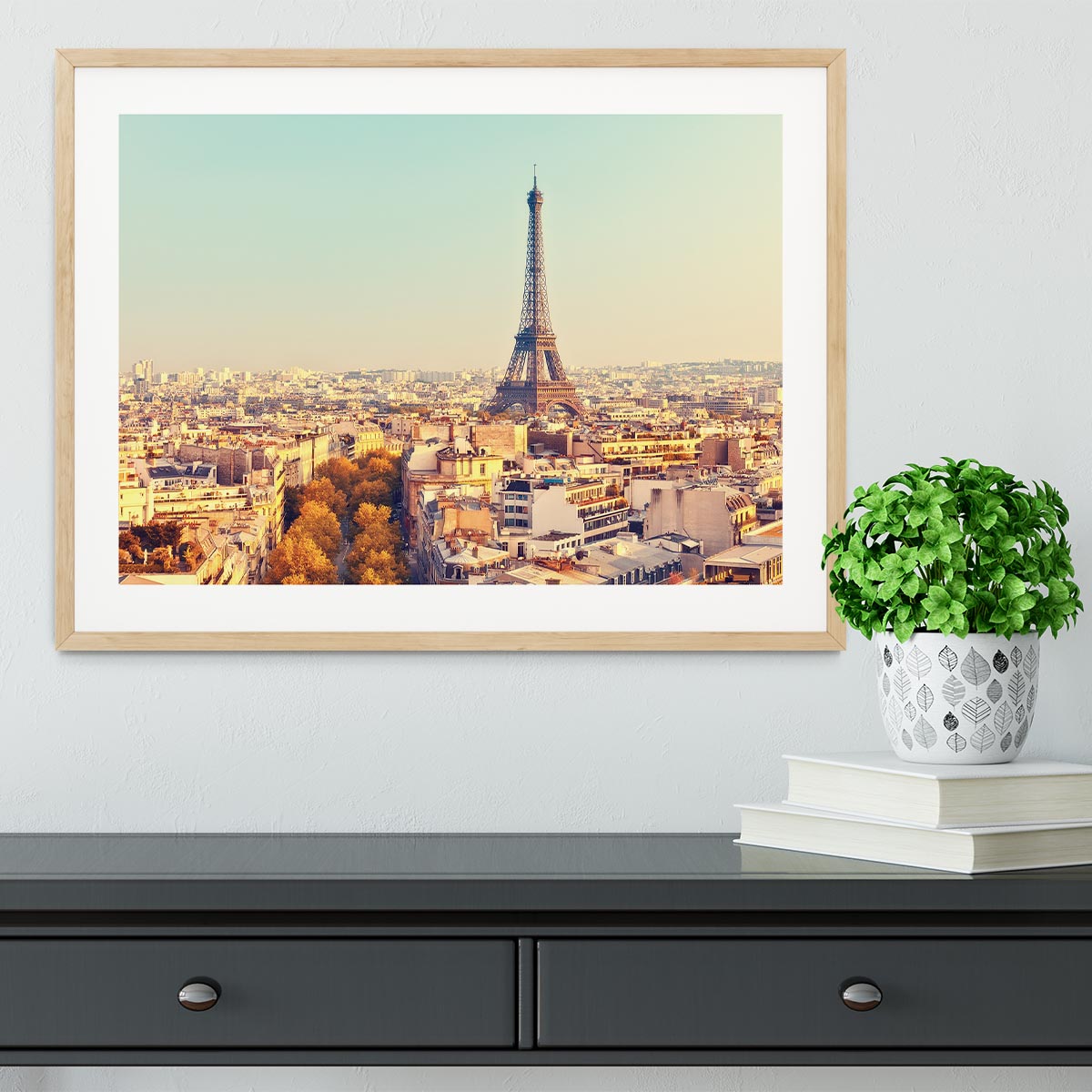 Eiffel tower at sunset Framed Print - Canvas Art Rocks - 3