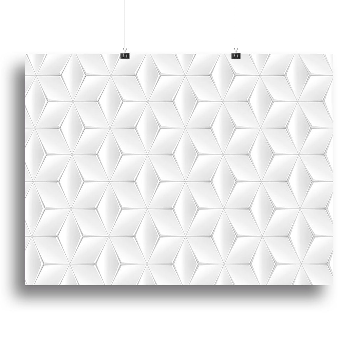 Elegant White Geometric Background Canvas Print or Poster - Canvas Art Rocks - 2