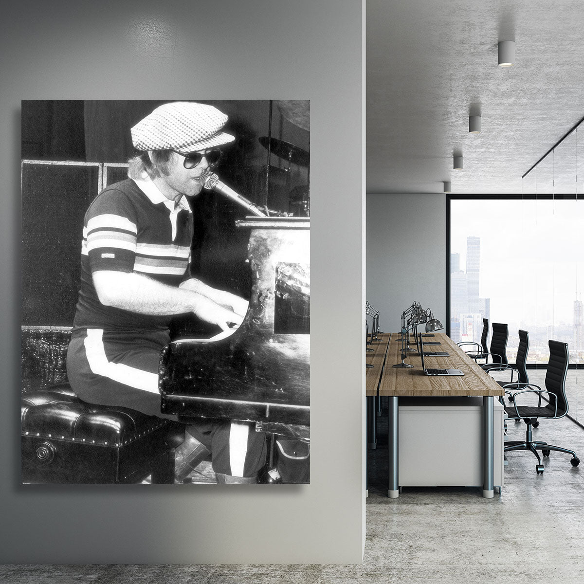Elton John at the piano Canvas Print or Poster - Canvas Art Rocks - 3