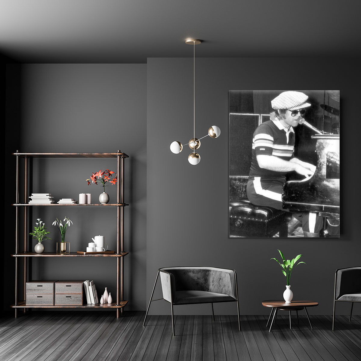 Elton John at the piano Canvas Print or Poster - Canvas Art Rocks - 5