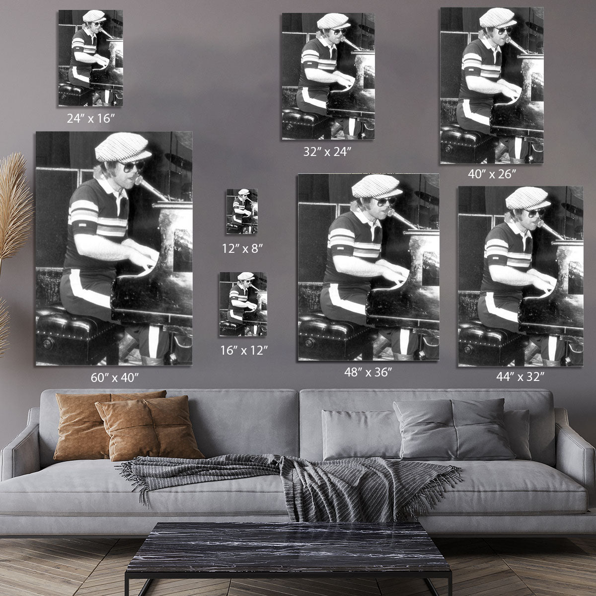 Elton John at the piano Canvas Print or Poster - Canvas Art Rocks - 7