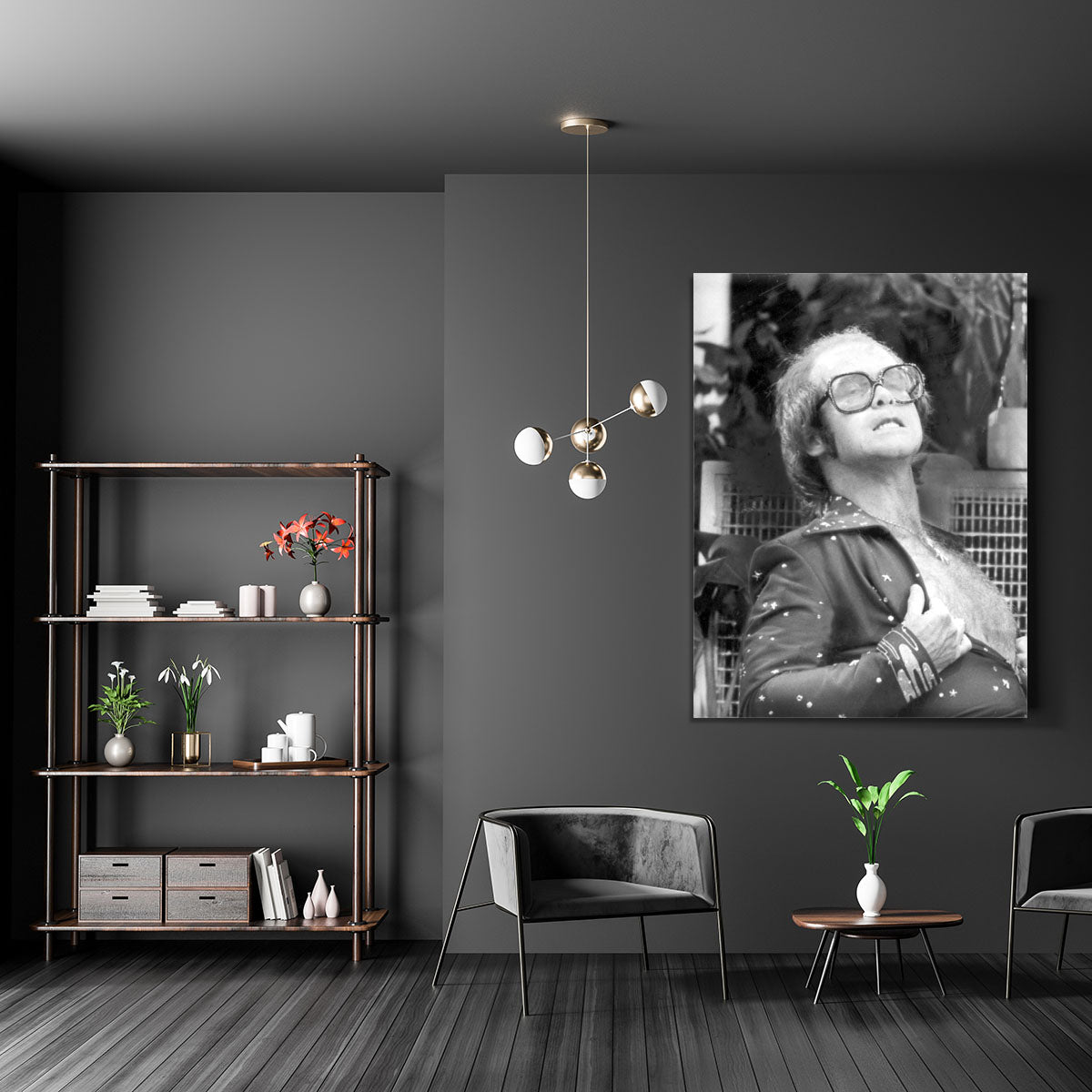 Elton John onstage 1975 Canvas Print or Poster - Canvas Art Rocks - 5