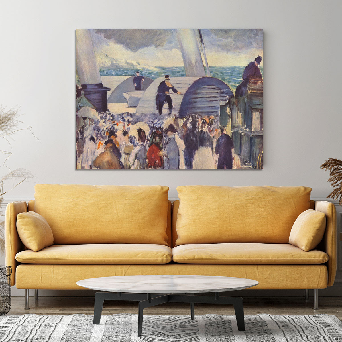 Embarkation of the Folkestone by Manet Canvas Print or Poster - Canvas Art Rocks - 4