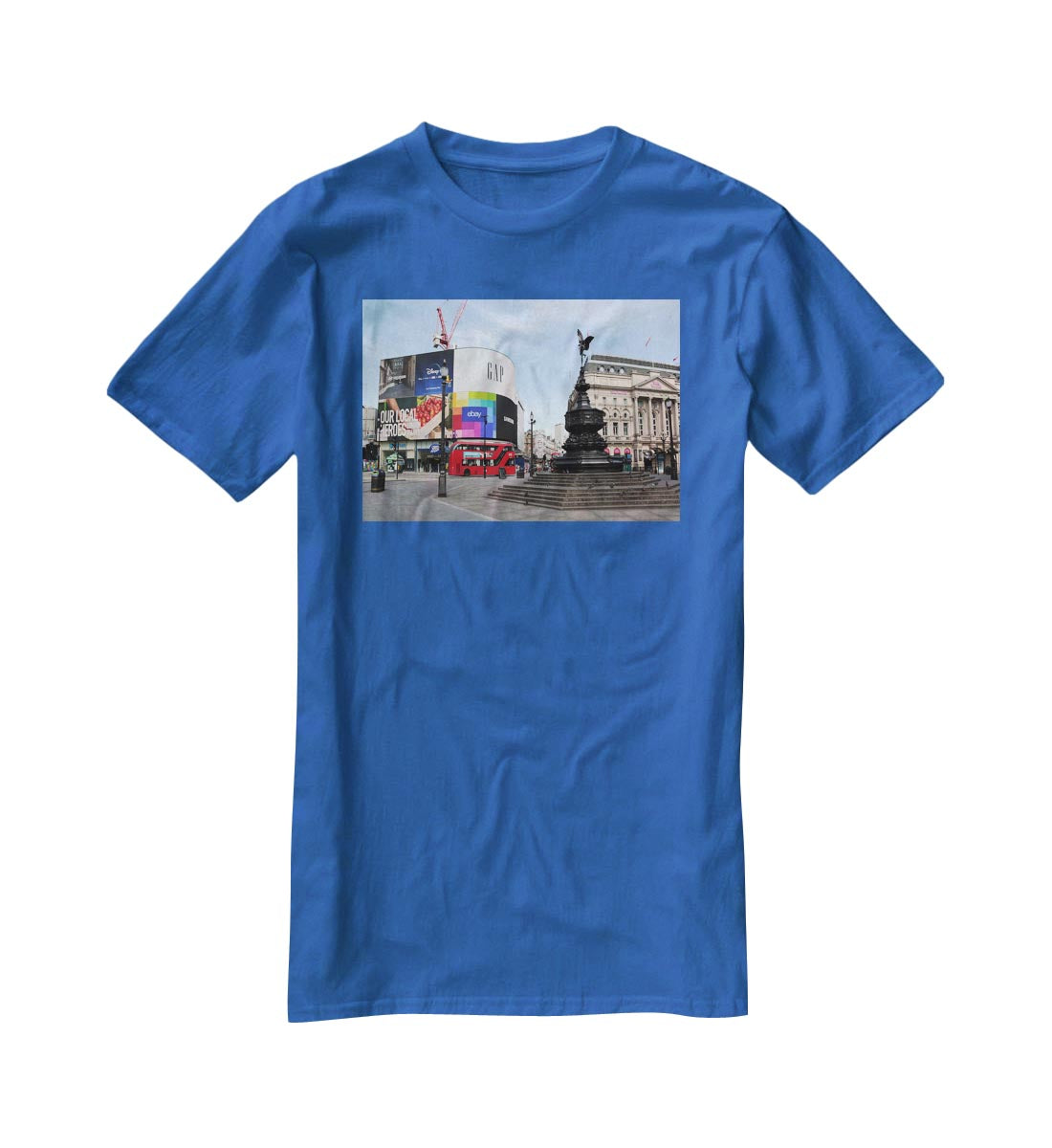 Empty Piccadilly Circus London under Lockdown 2020 T-Shirt - Canvas Art Rocks - 2