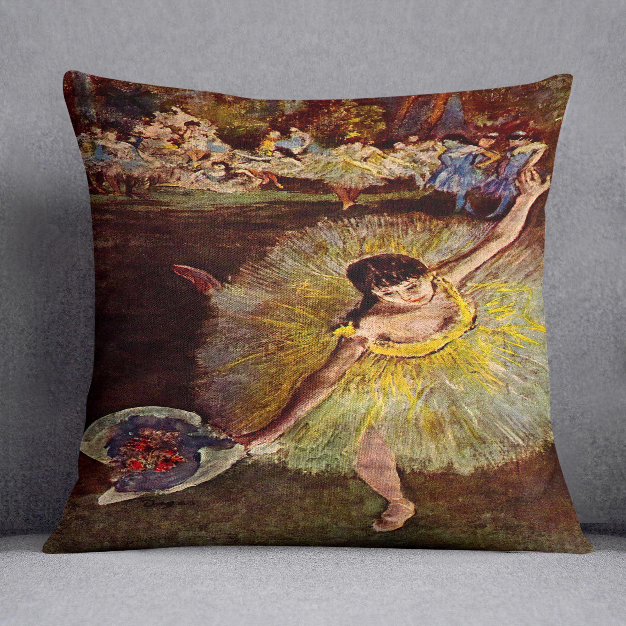 End of the arabesque by Degas Cushion