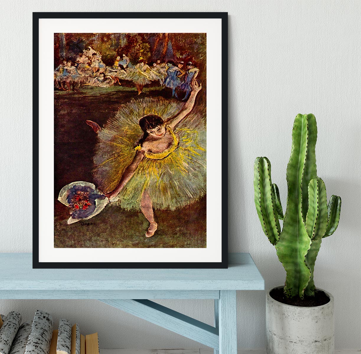 End of the arabesque by Degas Framed Print - Canvas Art Rocks - 1