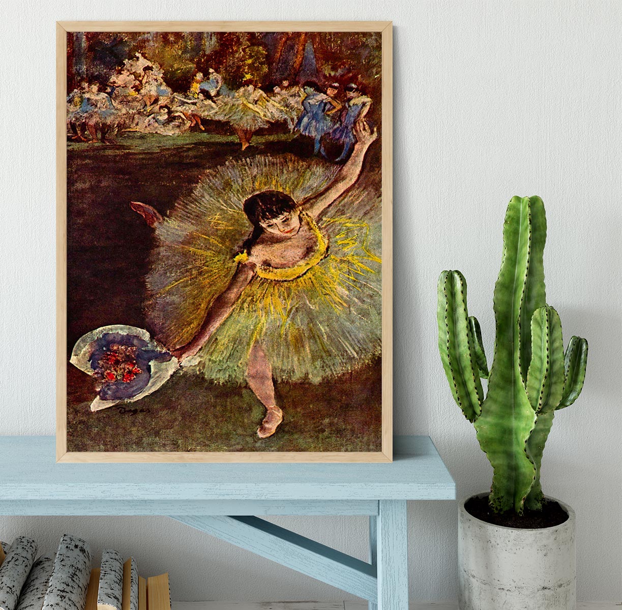 End of the arabesque by Degas Framed Print - Canvas Art Rocks - 4