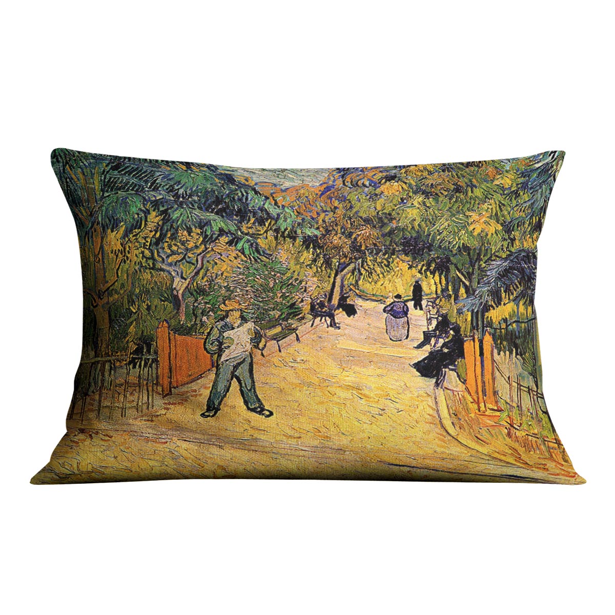 Entrance to the Public Park in Arles by Van Gogh Cushion