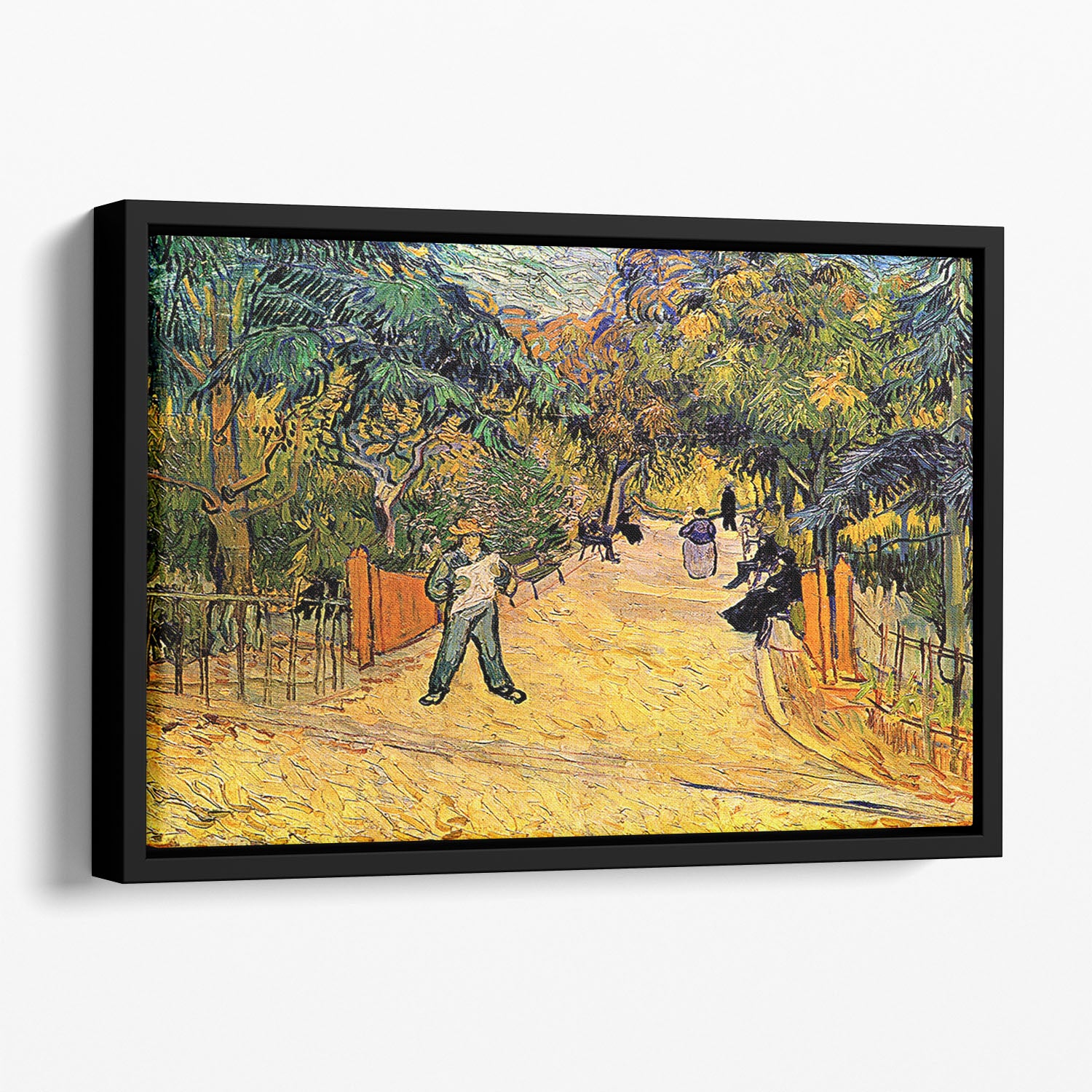 Entrance to the Public Park in Arles by Van Gogh Floating Framed Canvas