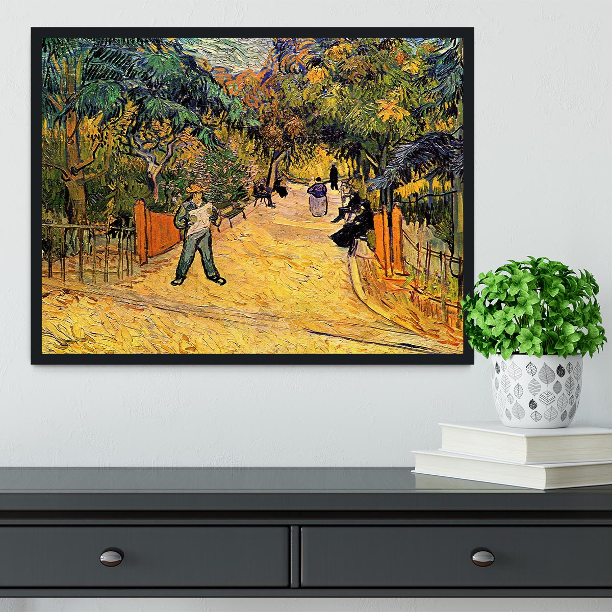 Entrance to the Public Park in Arles by Van Gogh Framed Print - Canvas Art Rocks - 2